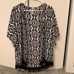 Small black and white cardigan